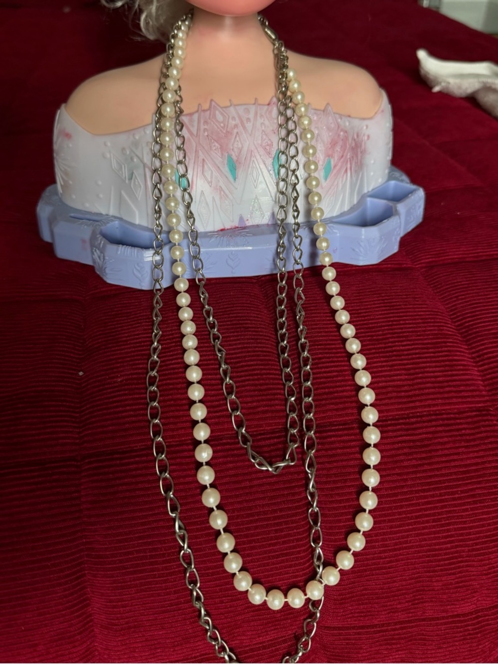 Classic Faux Pearl Layered Necklace - White